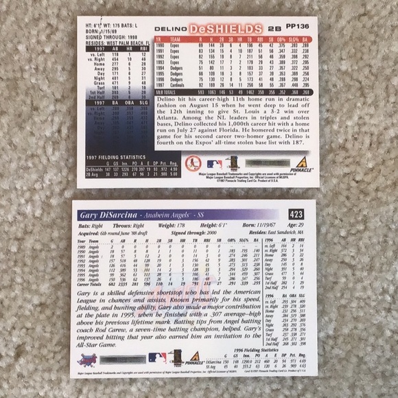 Vintage 1995-97 Score MLB Baseball Trading Cards, Lot of 65 Cards - Picture 7 of 16